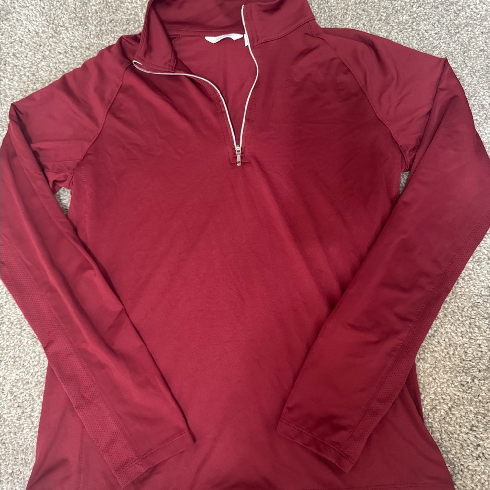 Lady Hagen Maroon Quarter-Zip Pullover